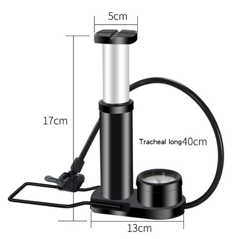 Bike Ergonomic Pump With Gauge &amp; Smart Valve Head Bike Tire Pump Glue Less Puncture Kit For Mountain Bike