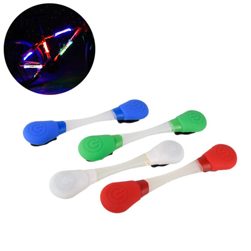 Xanes fietsachterlicht 2 standen 300 lumen  cr2032 batterijen siliconen bandlamp fietsnachtlamp voor zaklamp lantaarn zaklamp