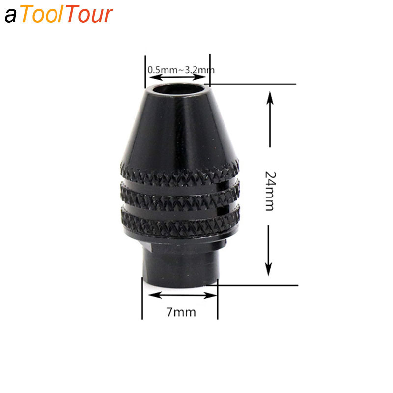 Portabrocas múltiple sin llave para taladro Dremel, herramientas rotativas, adaptador de brocas, convertidor Universal, Mini portabrocas, 0,5-3,2mm, M7 M8: Chuck M7 Long