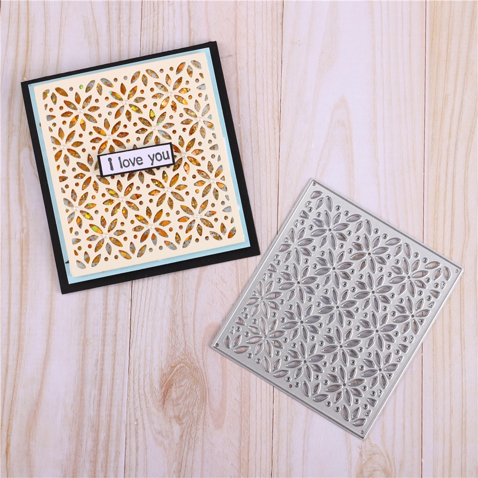 YaMinSanNiO Background Frame Dies Scrapbooking Cut Die Punching Templates Embossing Folders for Card Making Craft Stencils