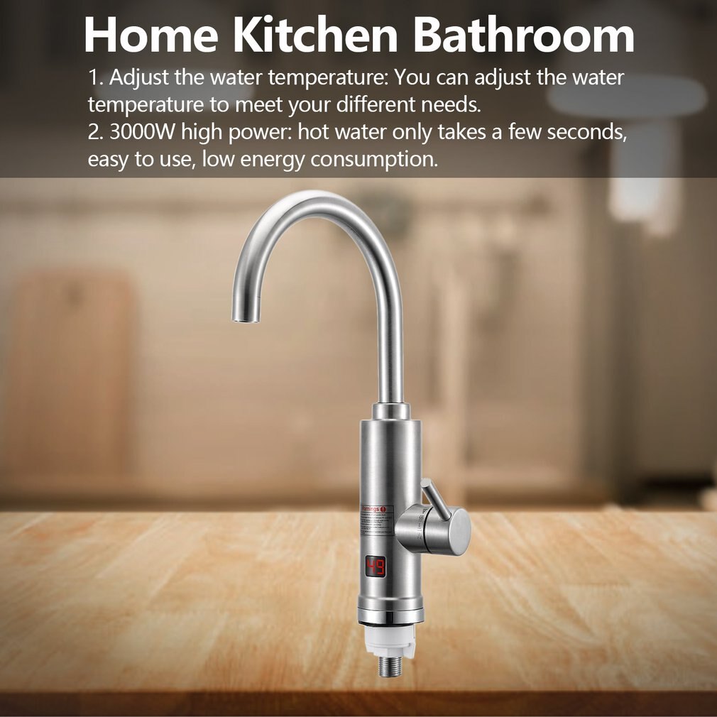 Lz701Ss Rubinetto 3000W Rubinetto Elettrico Istante Schermo A portato Rubinetto di Acqua Calda