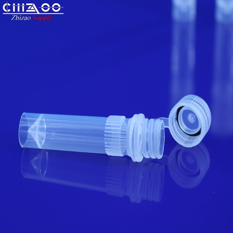 Criovial 1,5 ml, muestra de microtubos de plástico de pie con tapa roscada, tubos criogénicos