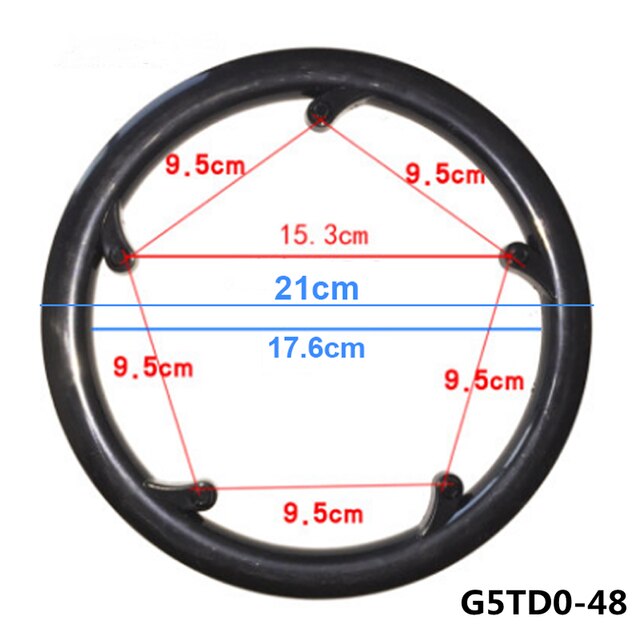 MTB 42T- 44 -46T-48T-52T Kunststoff Kette Rad Abdeckung Kette Schutz ring Kurbel Griff Universal Schützen Kappe Kurbel Platte: G5TDO-48