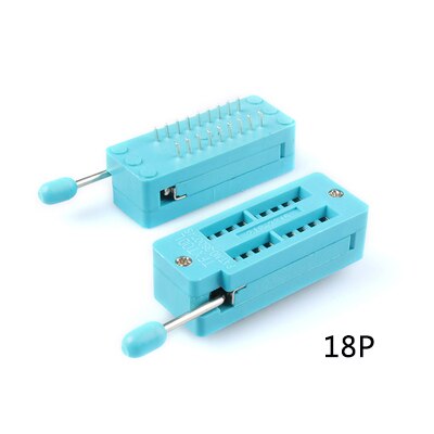 Conector Universal ZIF de prueba de circuito integrado, DIP14/16/18/20/24/28/32/40P, 2,54mm: 18P