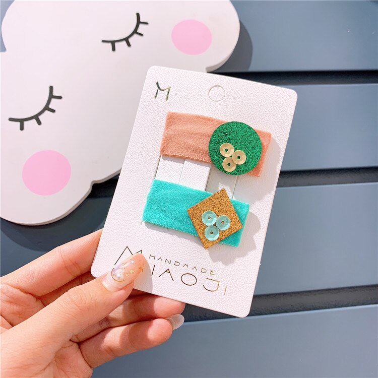 Cute 2pcs Kids Girls Flower Hair Clip Girls Kids Hairpin Accessories For Children Hair Barrette Hairclip Headdress Headwear