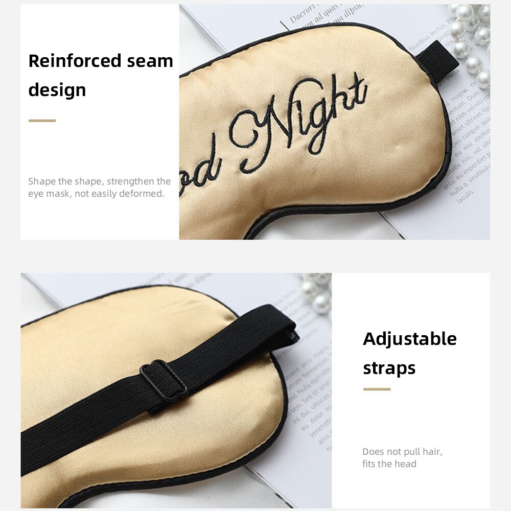 Sleep Mask Sleeping Silk Eye Cover Dream Night Mask Sort Bandage For Girl Boy Eyepatch Smooth Health Relax Blindfold Nap