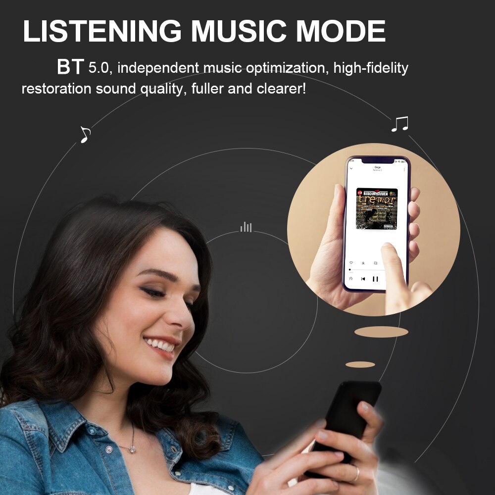 Bluetooth 5.0 Onzichtbare Oplaadbare Gehoorapparaat Digitale Audifonos Oor Geluid Versterker Enhancer Слуховой Аппарат Call Music