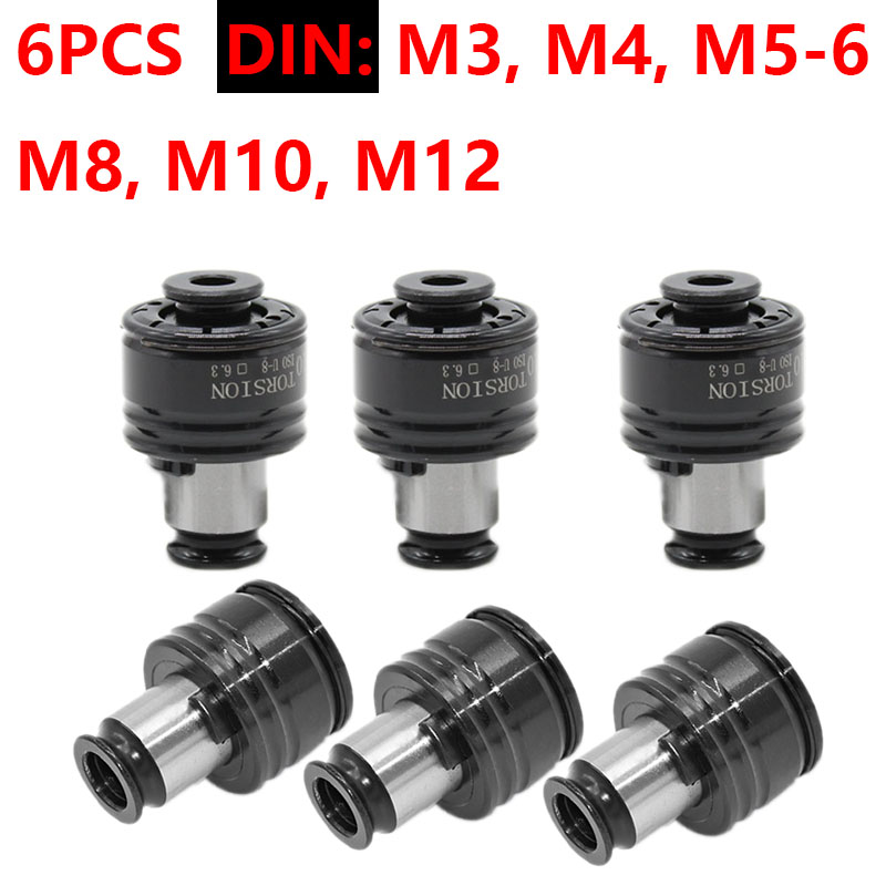 GT12 19mm ISO/DIN/JIS M3-M12 Set Tapping Collets Chucks Pneumatic Tapping Machine Chucks With Overload Protection: 29mm