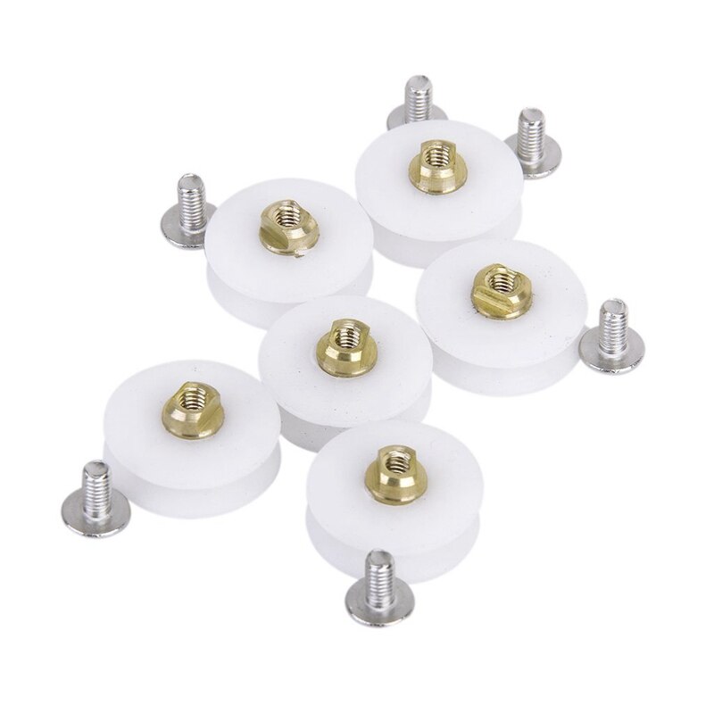 6 pcs Vervanging Douche Deur Roller Runner Wiel Diameter 22.5mm: Default Title