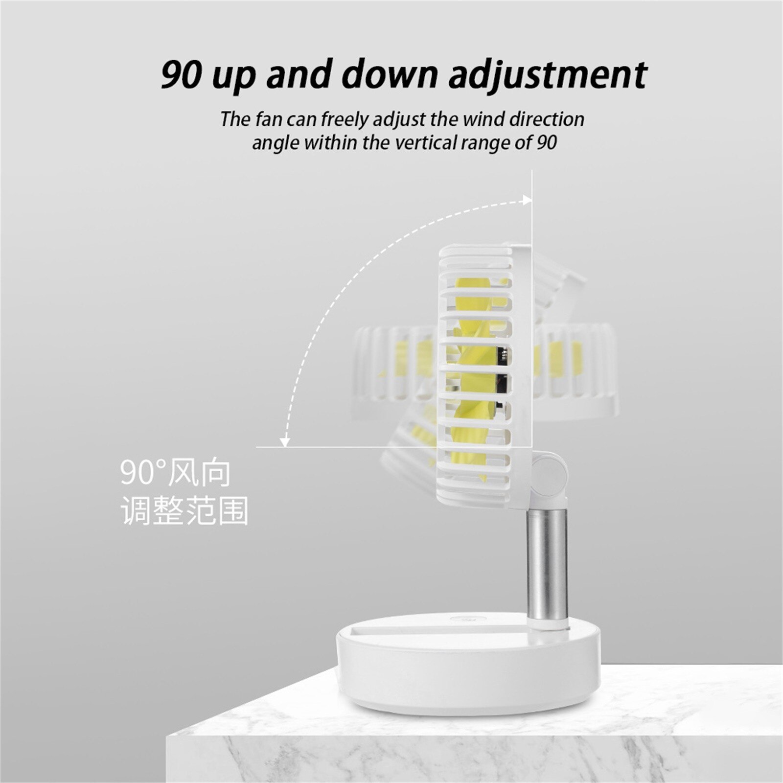 Rechargeable Desktop Folding Usb Fan With Strong Wind Outdoor Mini Mute Handheld Fans With Power Portable Electr