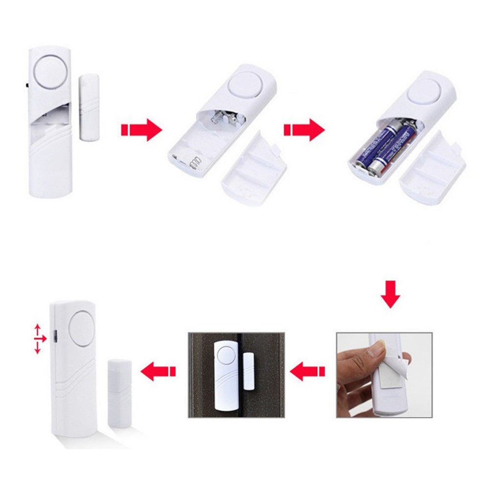 Sensor magnético de alarme de segurança residencial, sensor magnético de porta sem fio