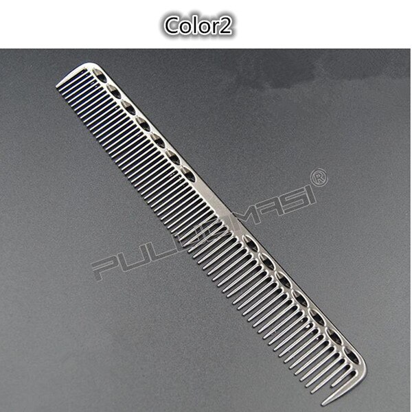 1 Pc Stainless Steel Hair Comb Hair Salon Hairdressing Combs Hair Cutting Dying Comb 2 In 1 Small Size: Color2