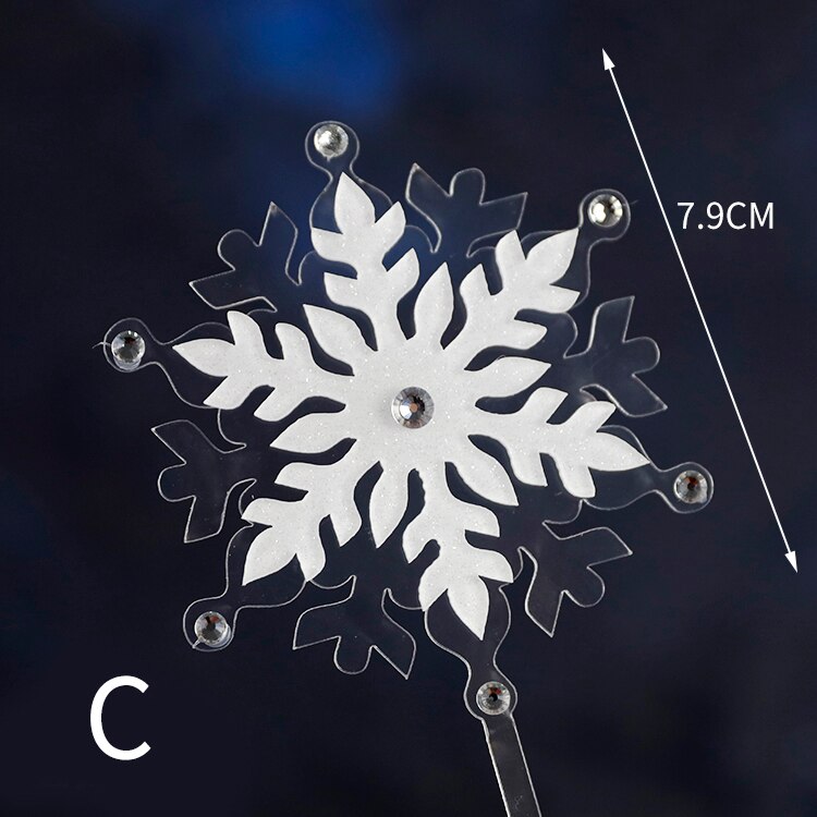 Costume de noël rose en fil d'arbre | Décorations de princesse de neige pour filles, décoration de gâteau, fournitures pour fête d'enfants, pour la pâtisserie, adorables: snowflake C