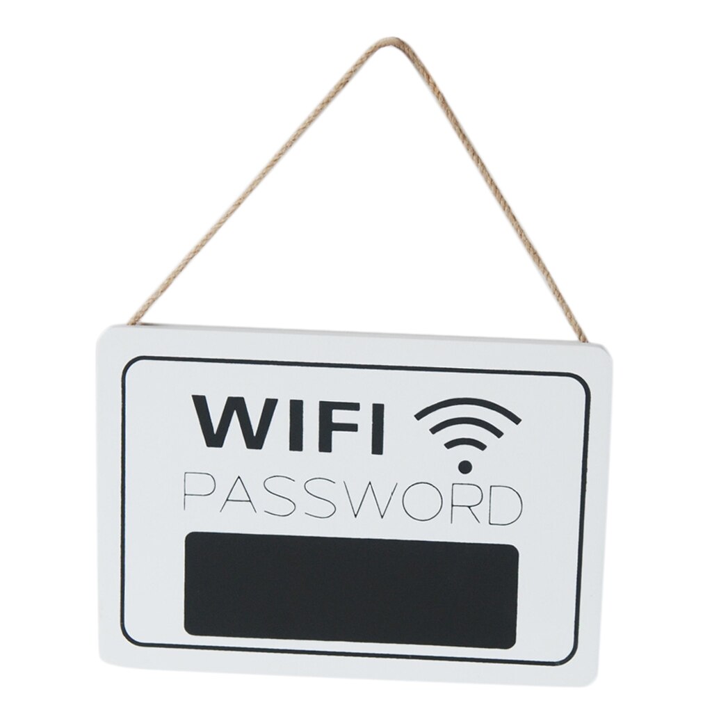 WiFi Password Sign - WiFi Password Hanging Board, Wall-Mount Wooden WiFi Sign for Home and Business