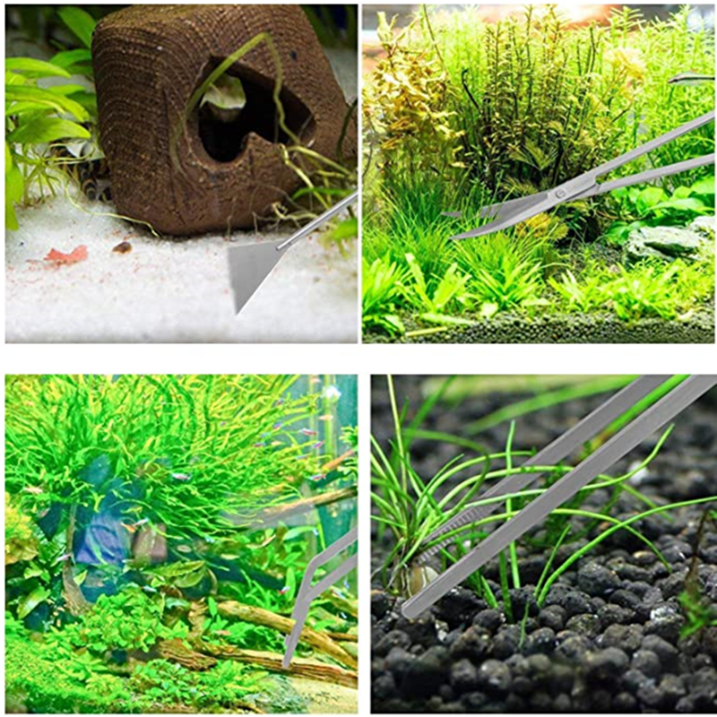 Aquarium Accessoires Hard Roestvrij Staal Aquarium Gereedschap Schaar Pincet Planten Golf Schaar Aquarium Schoppen Cleaner Supplies