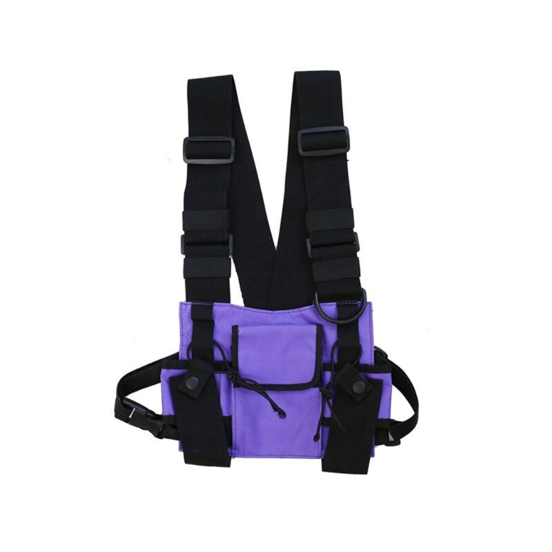 Universele Handsfree Radio Vest Borst Rig Harness Bag Holster Voor Twee Manier Radio H05D