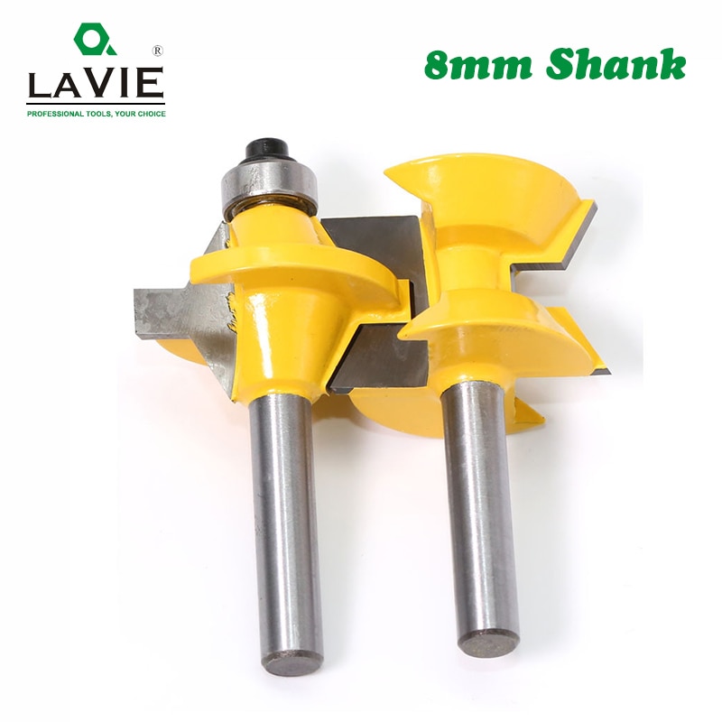 2pcs 8mm Shank 120 Degree Router Bit Set Woodworking Groove Cutters Tungsten Alloy Wood Tenon Milling Cutter Bits Tools 02120