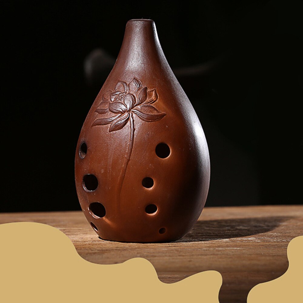 Flûte chinoise professionnelle 10 trous Xun, Instrument ancien en céramique Ocarina pour débutants artistes artistes 1 pièce