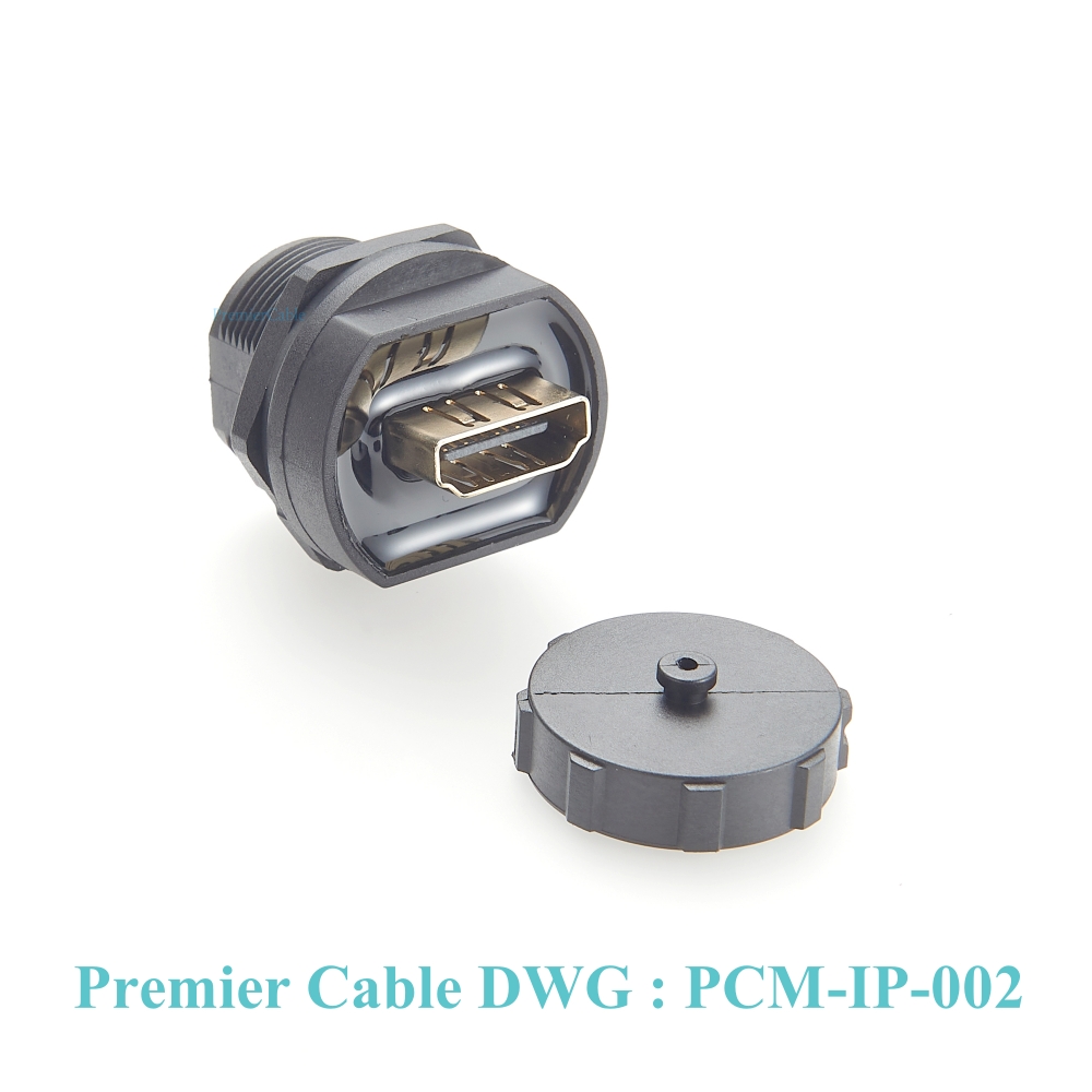 Connecteur étanche HDMI IP67, adaptateur de montage sur panneau 4K, connecteur de passage femelle à femelle, alimentation par cloison HDMI, coupleur traversant: Default Title