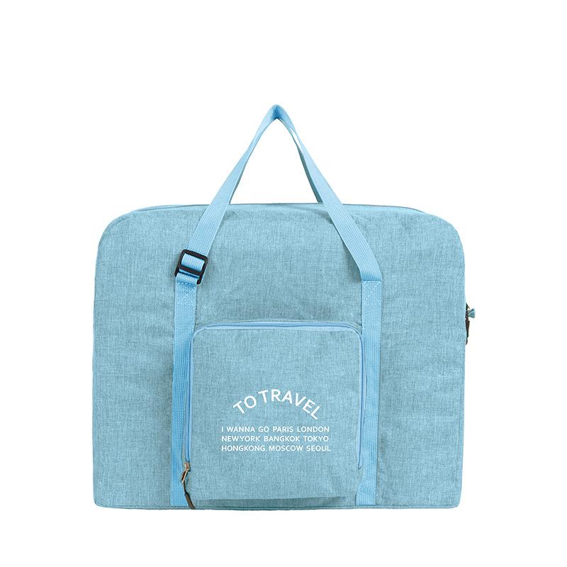 Waterdichte reistas met grote capaciteit, opvouwbare kleding, handbagage, organizer, opbergtas, weekendtas, trolleytas, reistas: Hemelsblauw