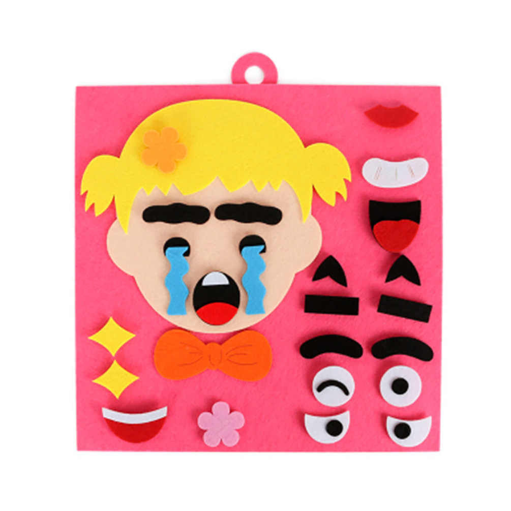 Gesichts Ausdruck DIY Filz Paket Vlies Tuch Spielzeug für freundlicher Früh Lernen Bildungs DIY NäHenne für Baby: 4