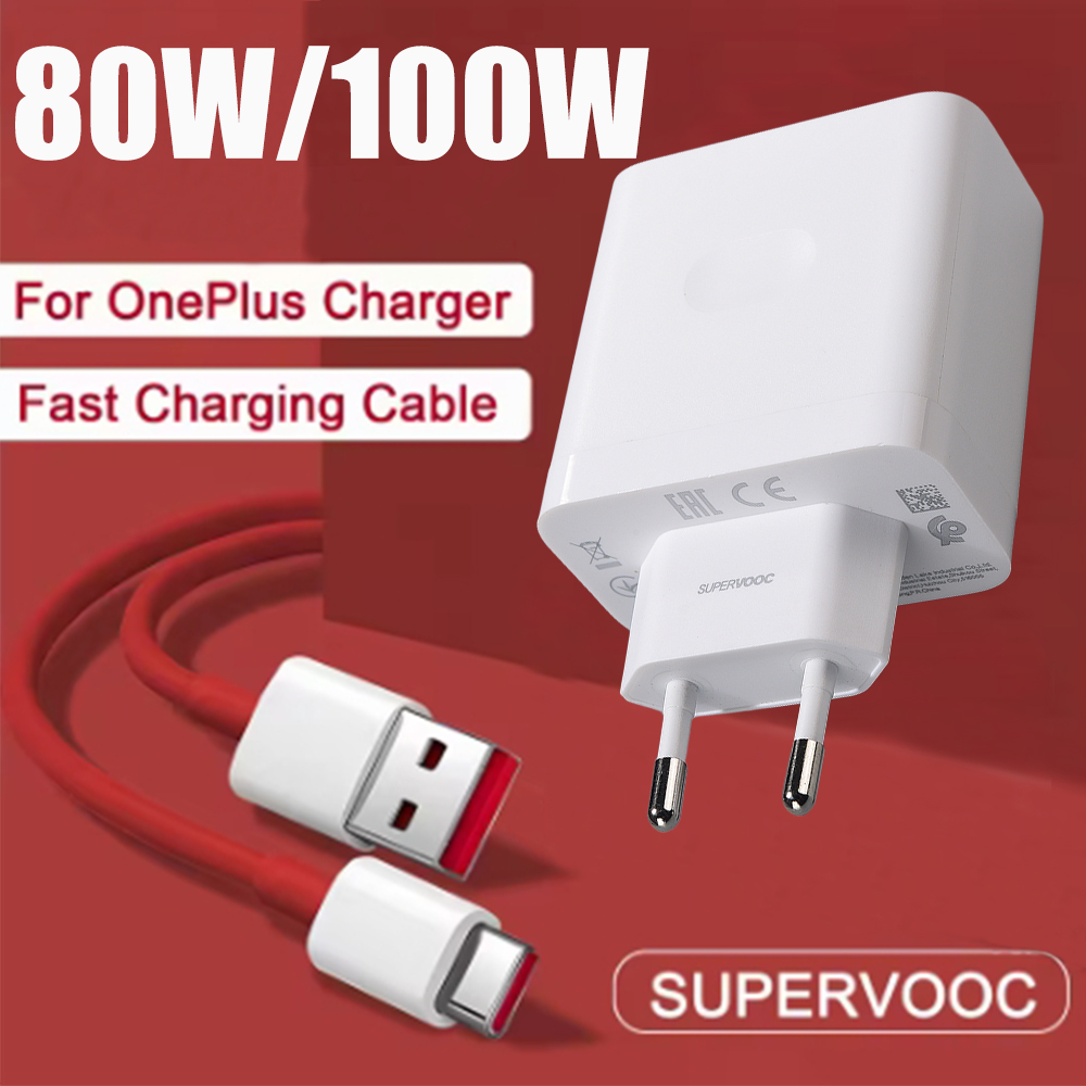 Oneplus 80w 100w supervooc oplader originele eu snellader voedingsadapter usb-c kabel voor oneplus 1+  nord 5 4 ce5 13r ace 5 pro
