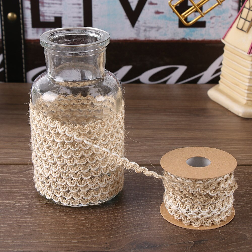 Cuerdas de yute de arpillera de alta tenacidad para manualidades, cuerdas de cáñamo Vintage, Color Natural, suministros para manualidades de de boda, bricolaje, 5/10M