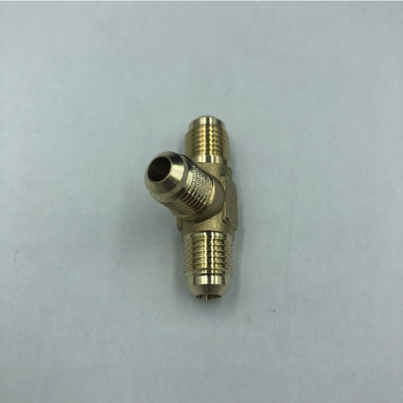 Mosiężny klimatyzator trójnik kuty gwint imperialny z męskiego na męskie 3 sposoby równy migotać rura łącząca adapter montażowy