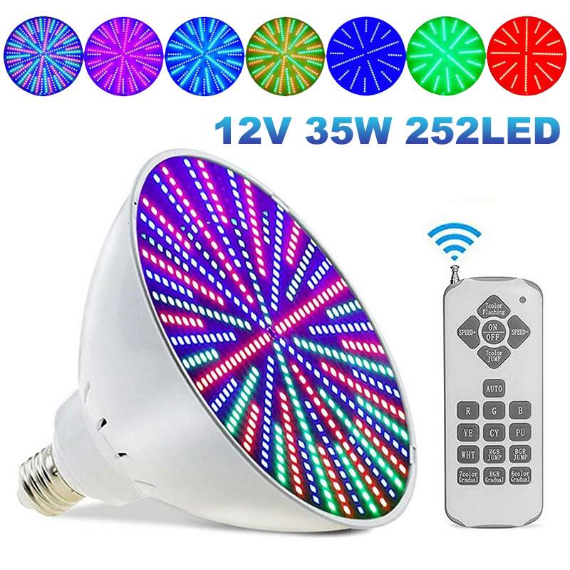 IP68 Led Swimming Pool Light 35W/45W Led Waterproof UnderWater Light AC 12V Pond Lights RGB Led Piscina Luz Spotlight