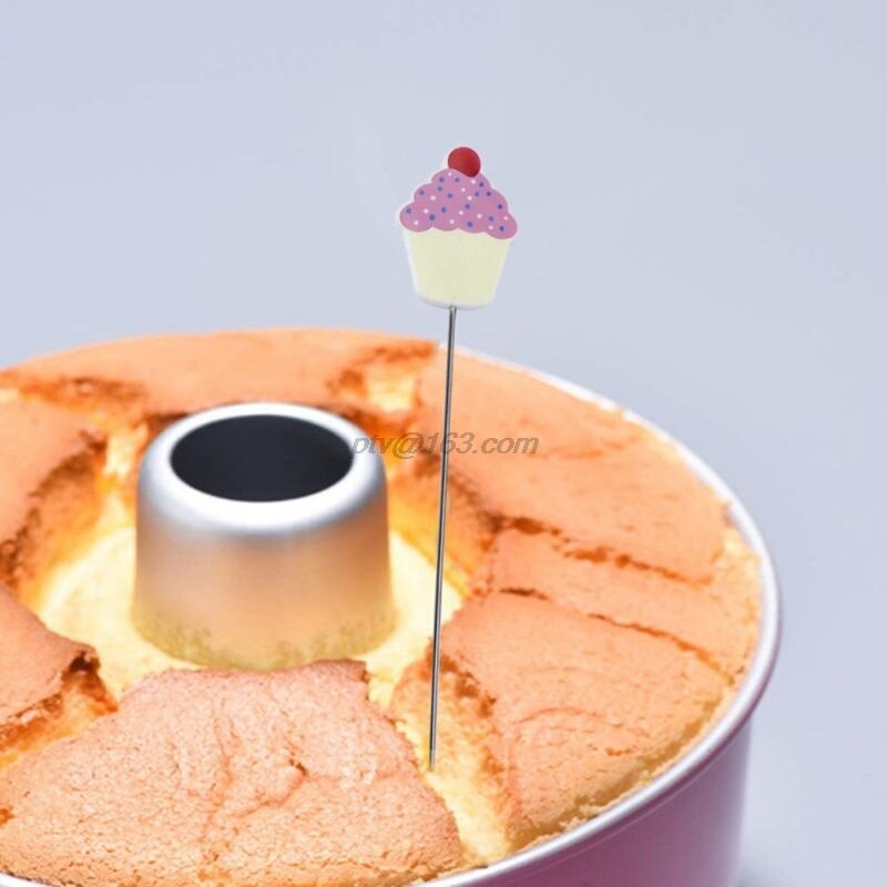 Cake Tester Probe Stainless Steel Cute Cupcake Shape Skewer Tester for Cupcake Muffin Pancake Baking Bread Tool
