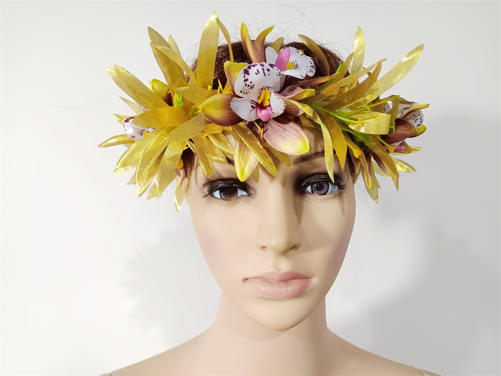 ragno giglio Orchidea Fiore fascia Hula ballerina Ragazza Copricapo Prestazioni per feste Hawaii Ghirlanda Accessori per capelli Vendita calda