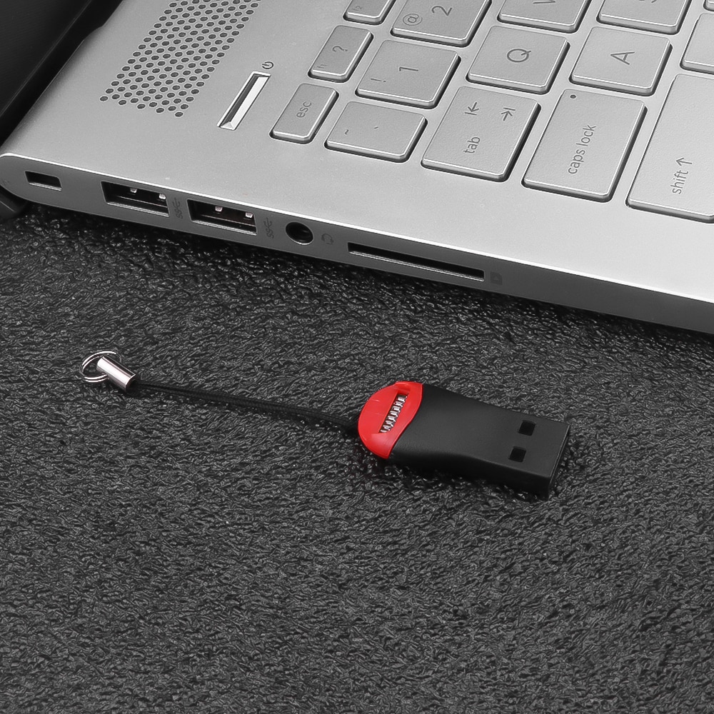 Usb 2.0 kortlæser adapter micro sd sdhc tf flash hukommelseskortlæser mini adapter til bærbar computer