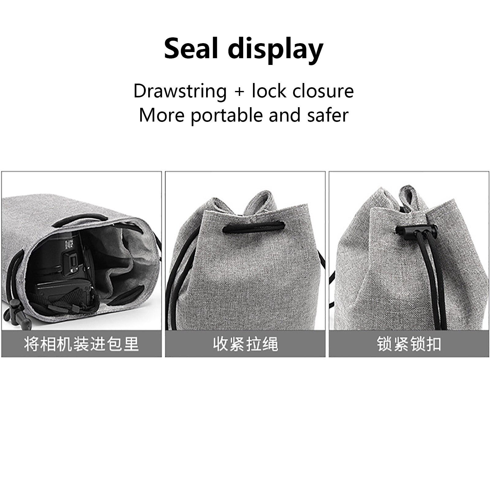 Sacoche de protection pour objectif d&#39;appareil photo, étui en Lycra pour appareils photo DSLR, Nikon, Canon, Sony, Olympus, Fuji