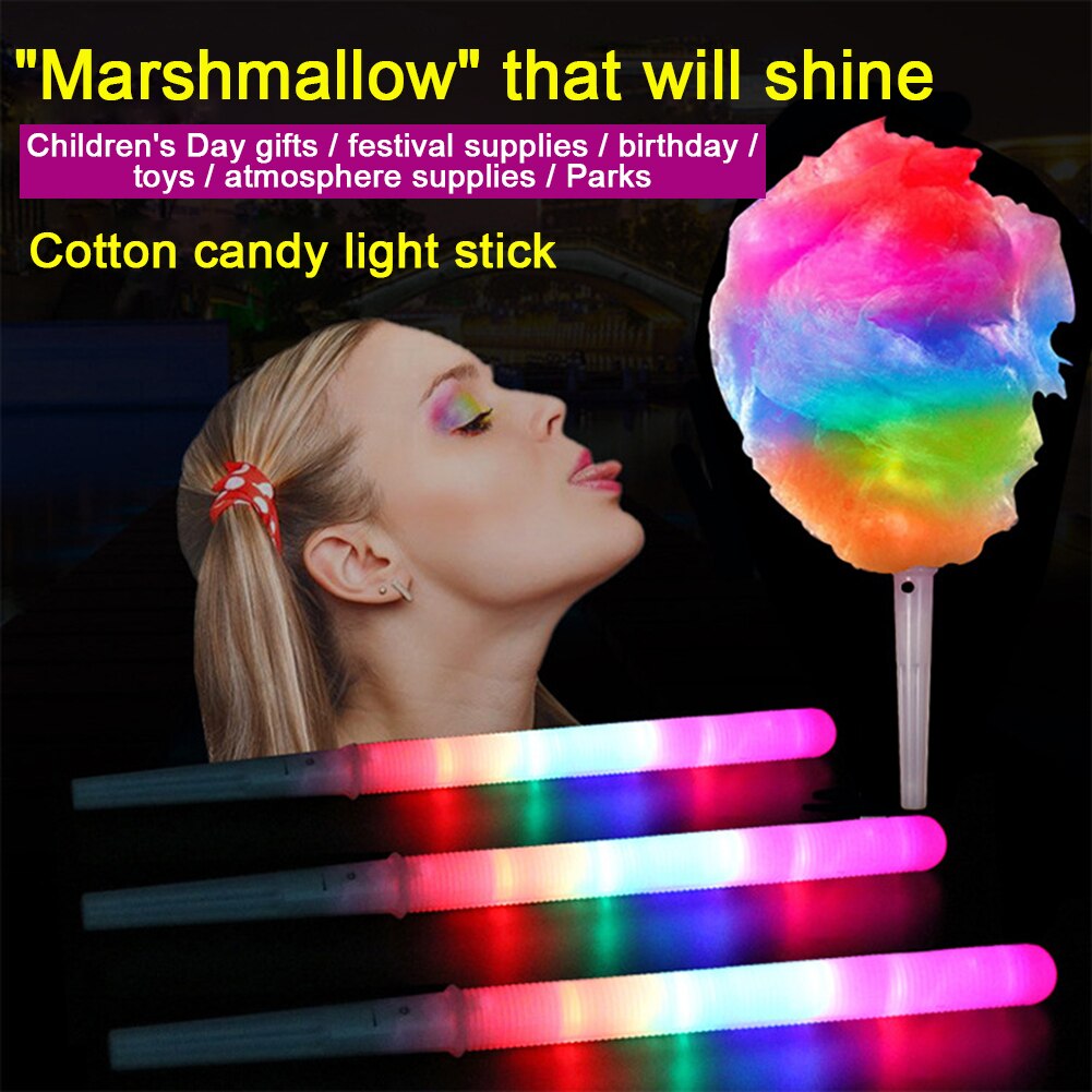 Cotton Candy Cones Colorful Glowing Luminous Sticks Cotton Candy Bar Cotton Candy Stick Party Supplies