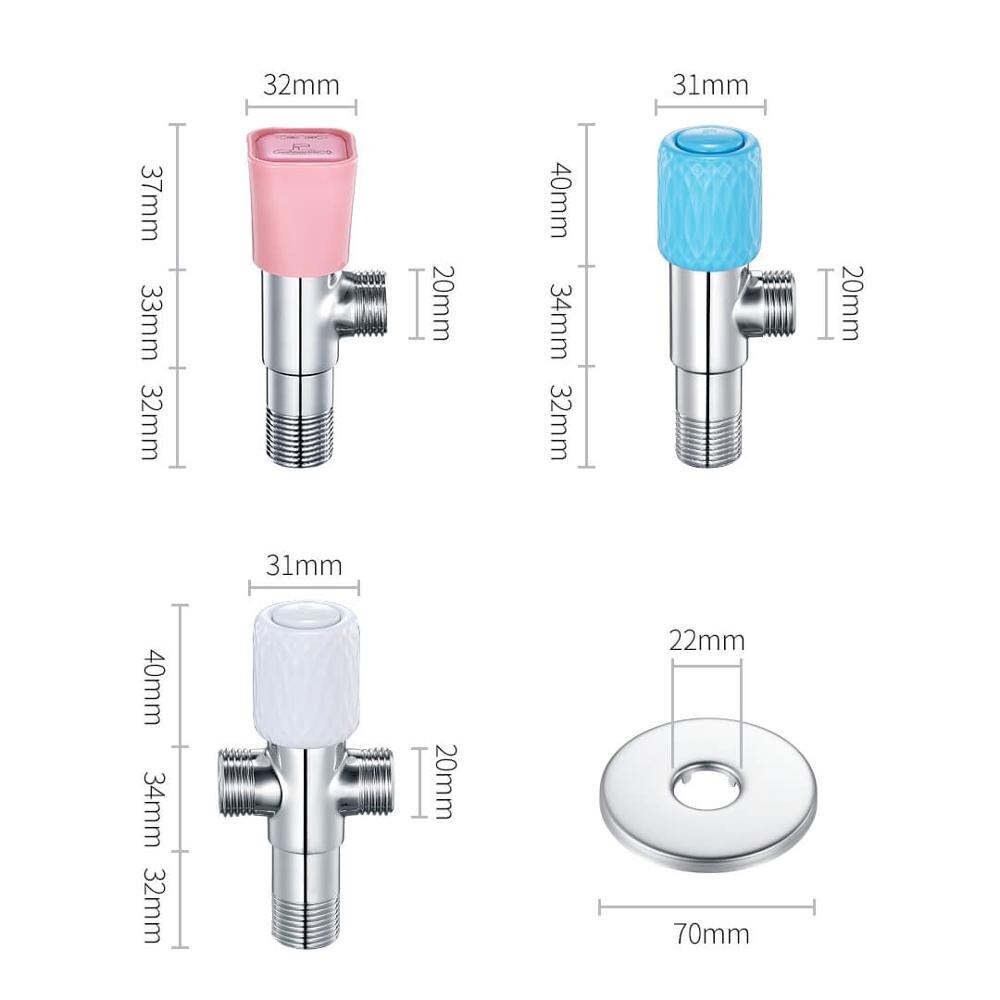 Submarine Lizhi Angle Valve Bathroom Angle Filling Valve Double water outlet angle valve Kitchen Cold Mixer Tap Accessories