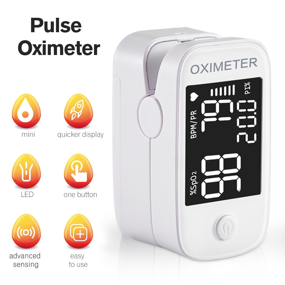 Bloed Zuurstof Vinger Pulse Digitale Vingertop Oximeter Zuurstofverzadiging Meter Vinger Monitor Ce Draagbare Saturatiemeter (Geen Batterij)