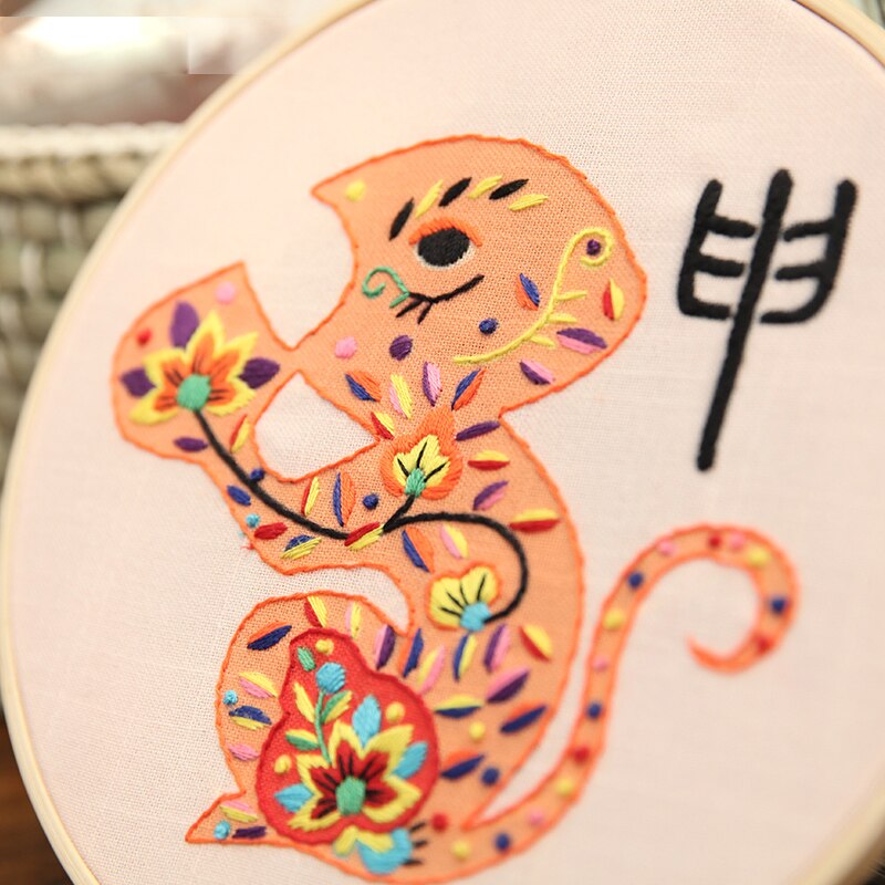 Handwerken Praktijk Kits Zodiac Diy Linten Borduren Voor Beginner Kruissteek Muurschildering Art Home Decoratie Voldoen Sets