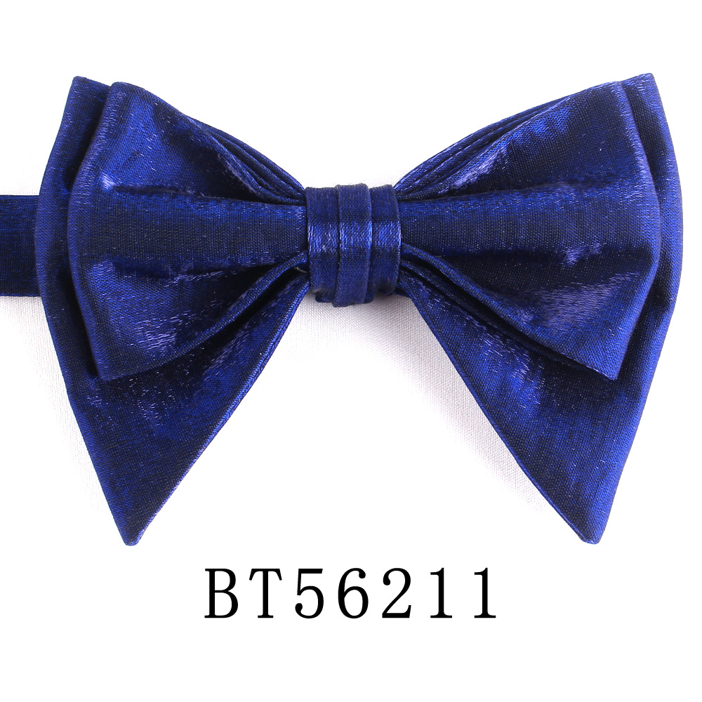Pajaritas de tela brillante para hombre, pajarita Formal de Color sólido, estilo preatado, talla grande, de boda,: Lavanda