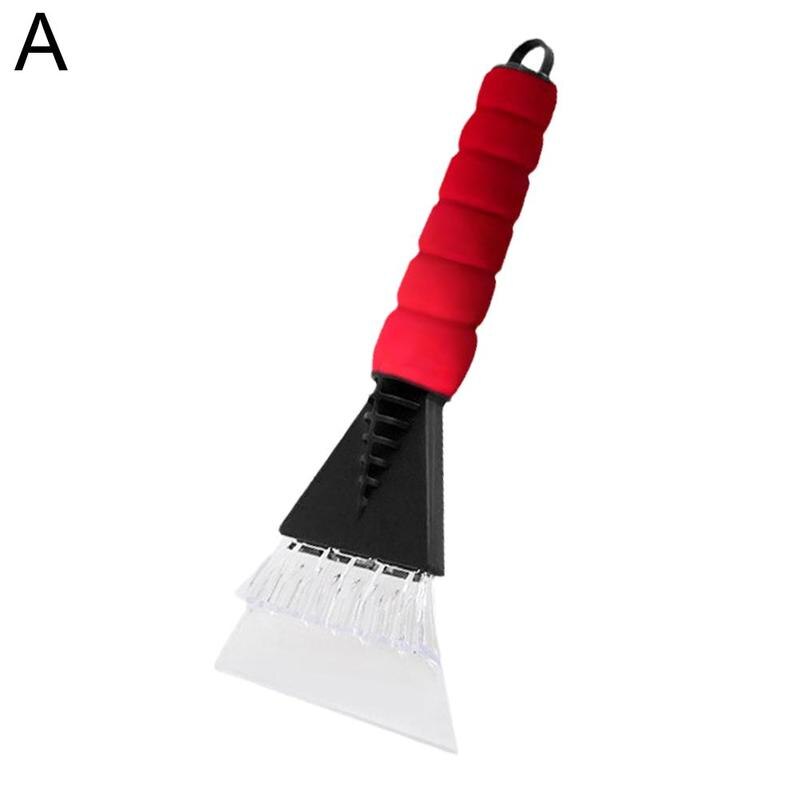Grattoir à glace pour pare-brise, brosse de dégivrage, pour l'entretien de la voiture, outil de vitre, hiver, D3P2: One-size red