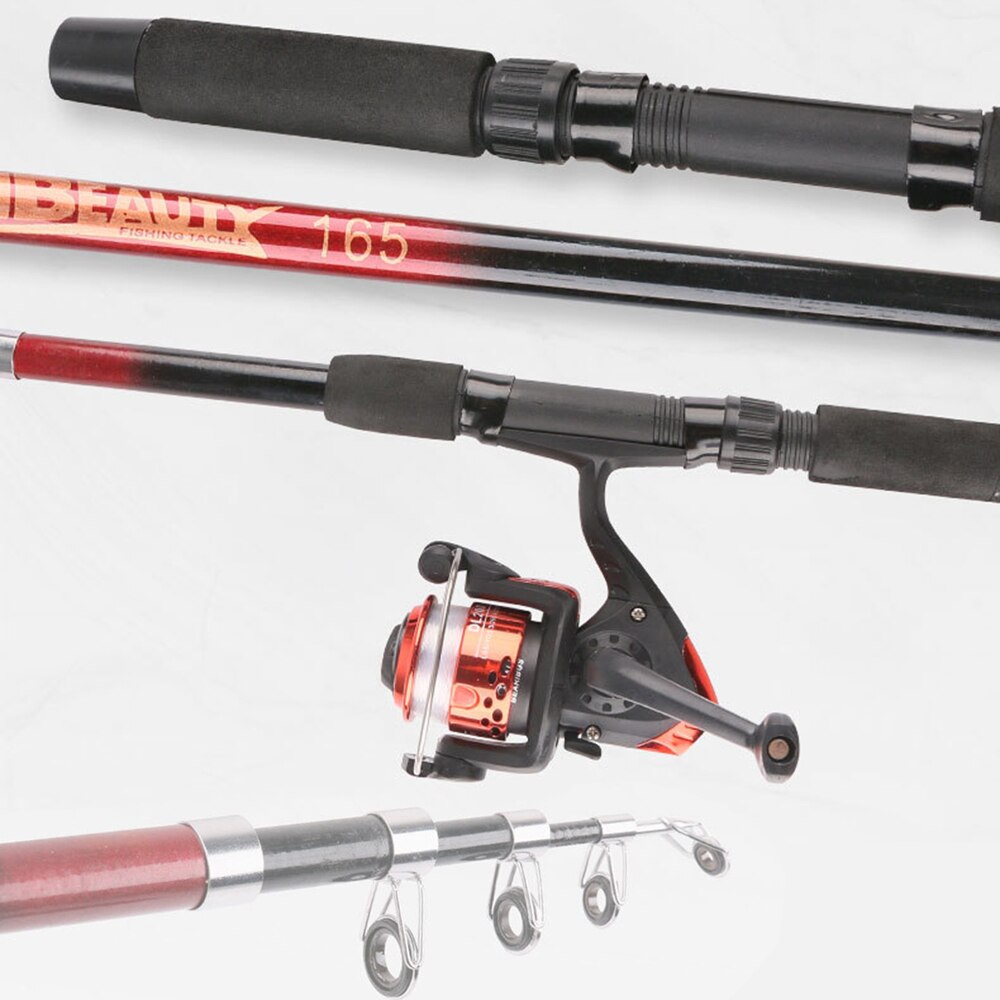 Telescopic Fishing Rod Spinning Reel Combos Full Kit Fishing Pole Reel Fishing Gear Accessories Organizer