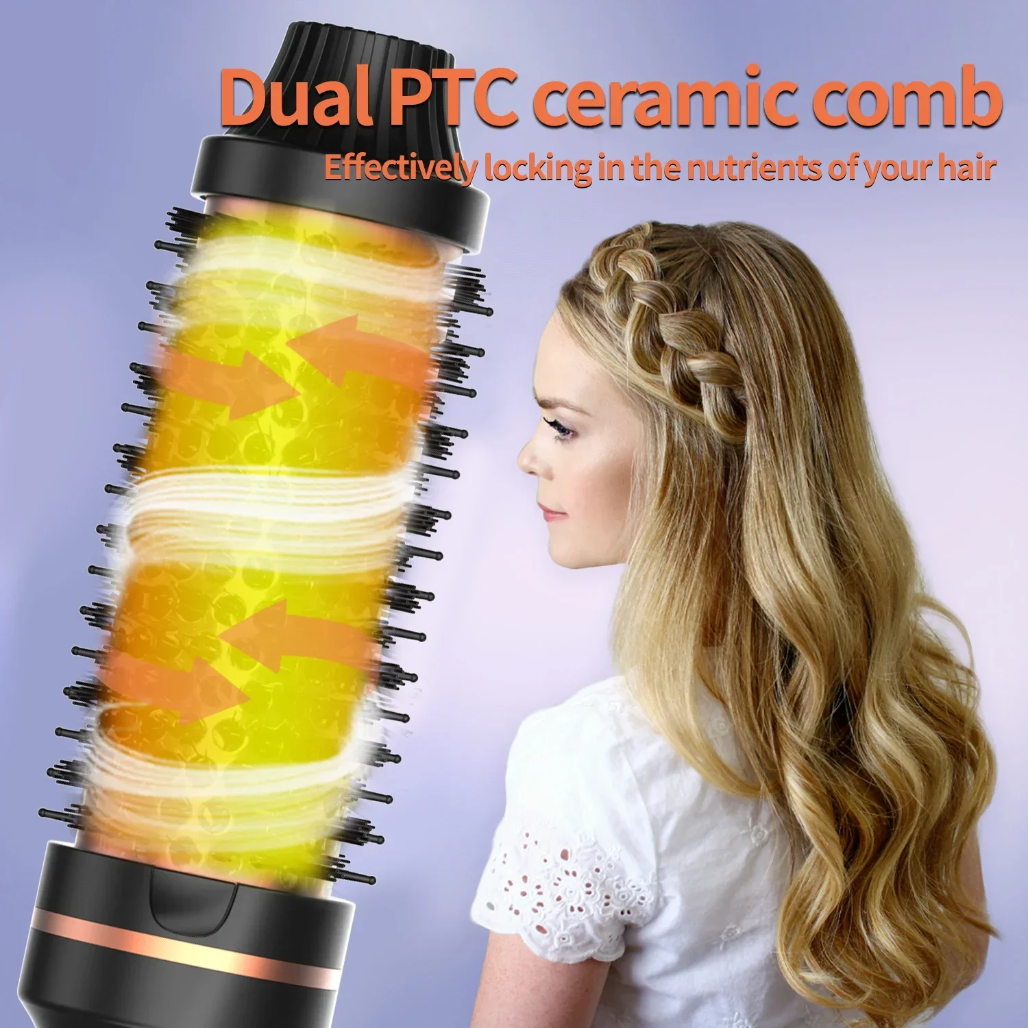 3 In 1 Haar Krultang Stijltang Professionele Krultang Verwarmde Haar Styling Borstel Verbrandingsbeveiliging Thermische Borstel Krul Wand