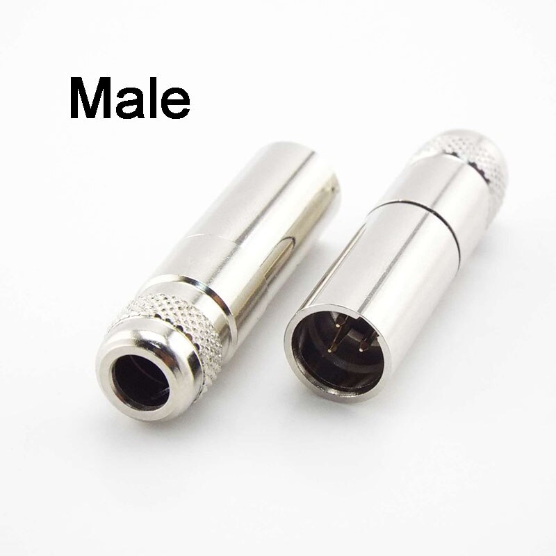 Audio Microphone XLR Male Panel Chassis Socket Screw Mount Mini 3Pin Female Plug Connector MIC Adapter: male
