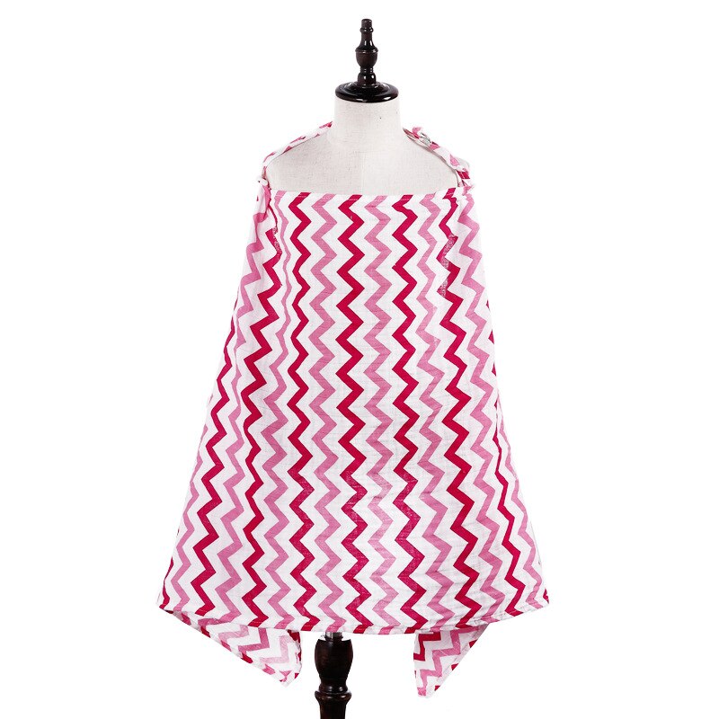Udder Covers Breast Feeding Nursing Cover Privacy Baby Feeding Apron Muslin Infant Breathable Cloth Baby Monitor Neckline Cover: Red