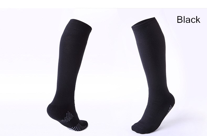 Children Sports Soccer Socks Pure Color Knee-High Boy girls Deodorization Towel football compression Sock for kids