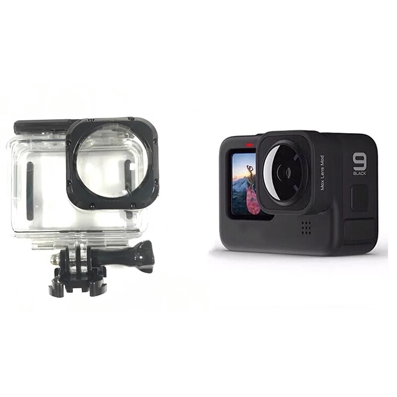 Voor Gopro 9 Max Lens Mod Groothoeklens Waterproof Case Onderwater Duiken Beschermende Shell Voor Gopro 9 Camera accessoires