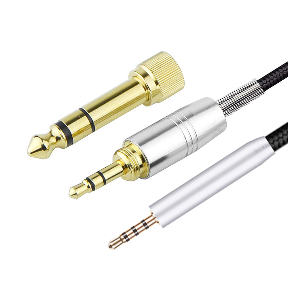 Cable de extensión trenzado de nailon de repuesto OFC de 6,35mm para auriculares Takstar Pro82 Pro 82