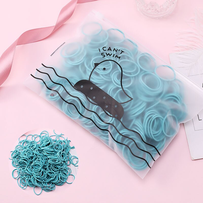 100 sztuk/worek dziewczyny akcesoria do włosów opaski gumowe elastyczne gumki do włosów Gum dla kucyk Holder Scrunchie pałąk akcesoria do włosów: 4