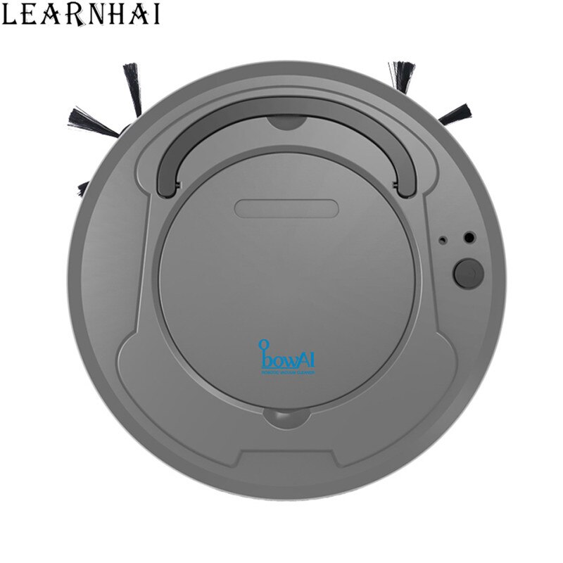 LEARNHAI Christmas OB8 Automatic Rechargeable Strong Suction Sweeping Smart Clean Robot Vacuum Cleaner For Home Office: Dark grey