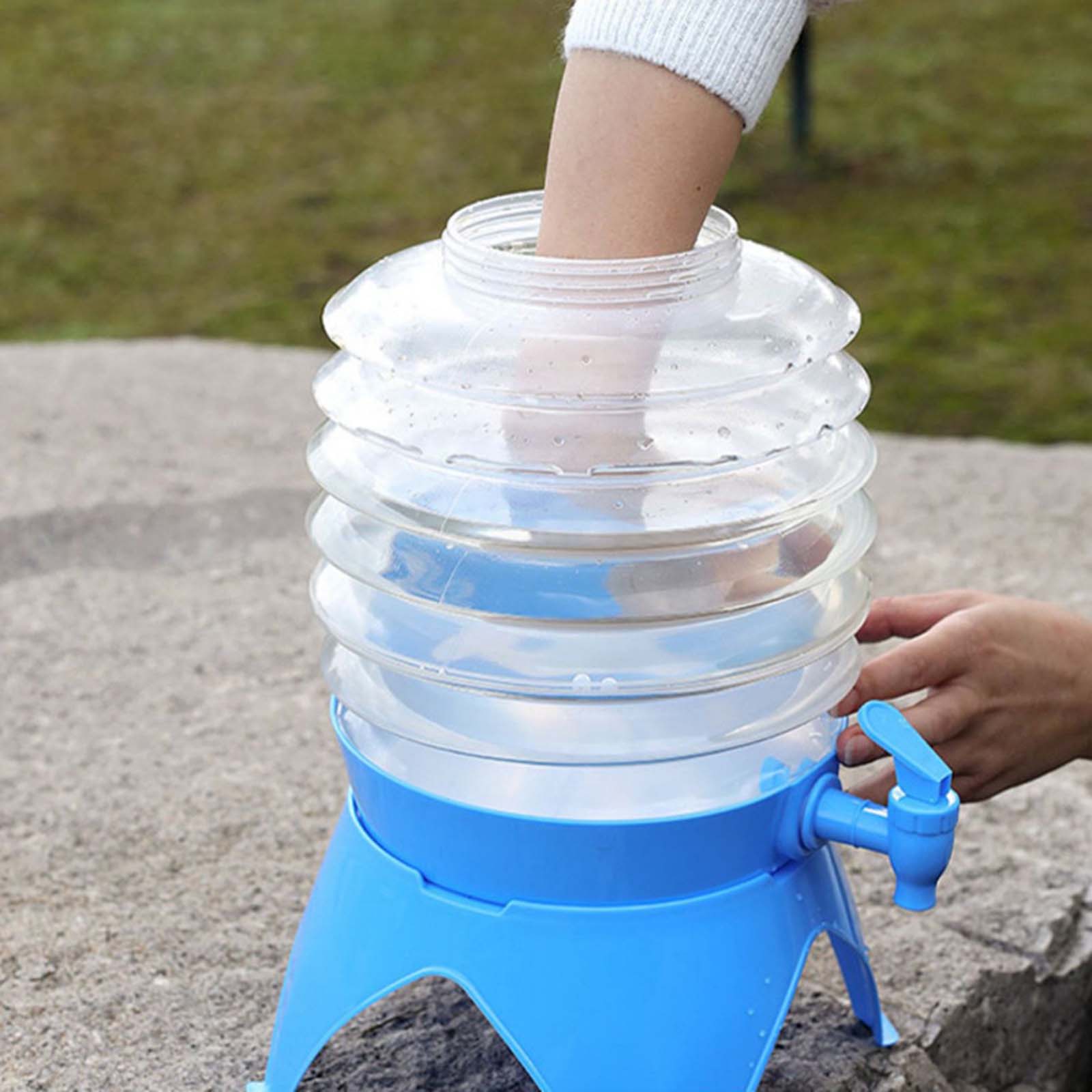 Collapsible Water Container Camping Water Spigot Jug Outdoor Water BucketWater Faucet Beer Drinks for Climbing Fishing PicnicBBQ