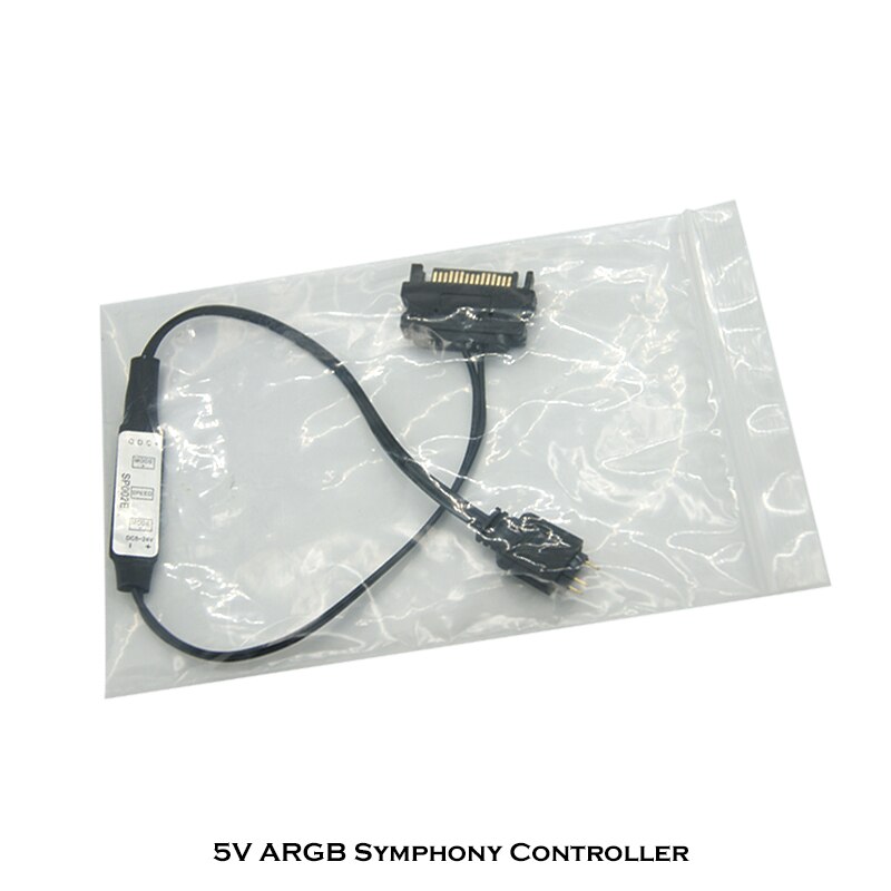 ZCZQC Controller ARGB 5V 3 Pin Con Telecomando | Alimentazione SATA | 10 Modalità Luce Per Strisce LED
